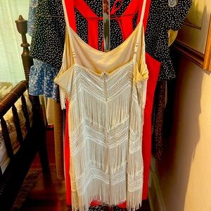 Re-posh Lulu’s fringe beaded, mini dress size large